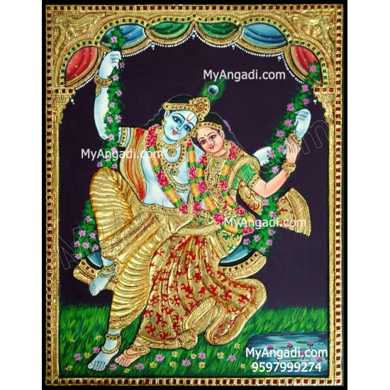 Radha Krishna Tanjore Painting