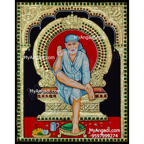 Sai Baba Tanjore Painting Sai Baba Tanjore Painting