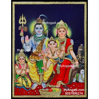 Shiva Family Tanjore Painting