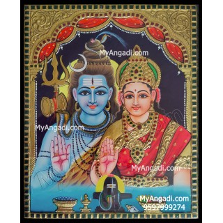 Shiva Family Tanjore Painting