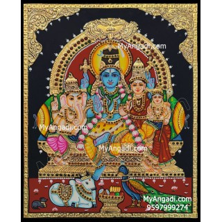 Shiva Family Tanjore Painting