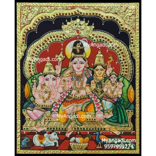 Shiva Family Tanjore Painting