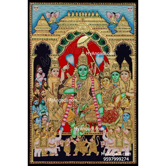 Ramar Pattabhishekam Tanjore Painting Ramar Pattabhishekam Tanjore Painting