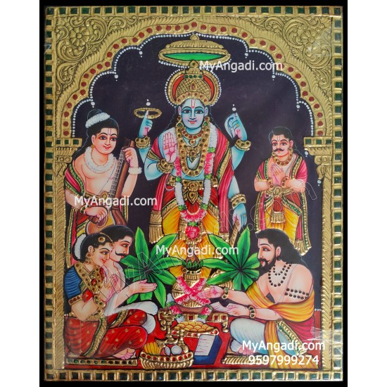 Sathya Narayana Tanjore Painting Sathya Narayana Tanjore Painting