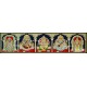 Balaji, Lakshmi, Ganesha, Saraswathi and Murugan - 5 Panel Tanjore Painting Balaji, Lakshmi, Ganesha, Saraswathi and Murugan - 5 Panel Tanjore Painting