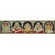 Balaji, Lakshmi, Ganesha, Saraswathi and Murugan - 5 Panel Tanjore Painting