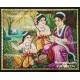 Sita with Lava and Kusa Tanjore Painting