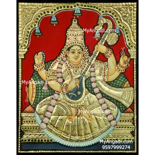 Saraswathi Tanjore Painting