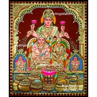 Kuber Lakshmi Tanjore Painting