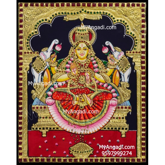 Gajalakshmi Tanjore Painting