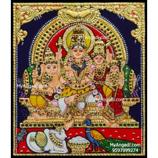 Shiva Family Tanjore Painting