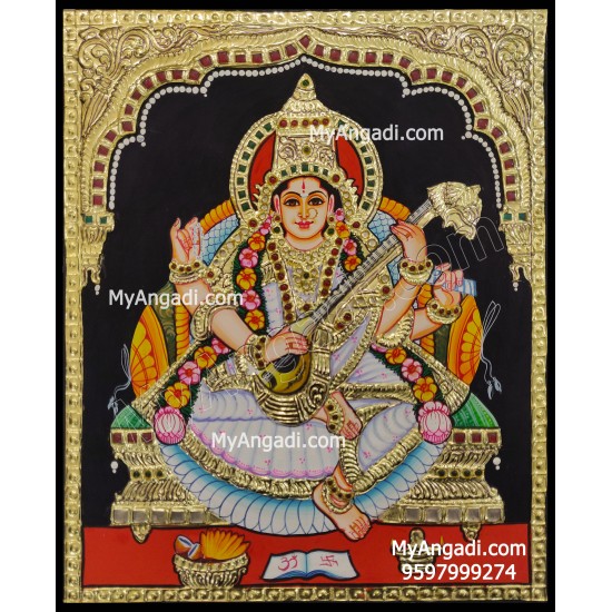 Saraswathi Tanjore Painting