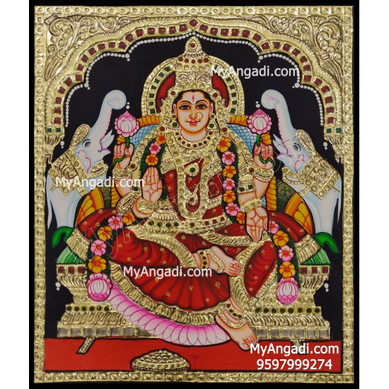 Gajalakshmi Tanjore Painting