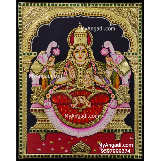 Gajalakshmi Tanjore Painting