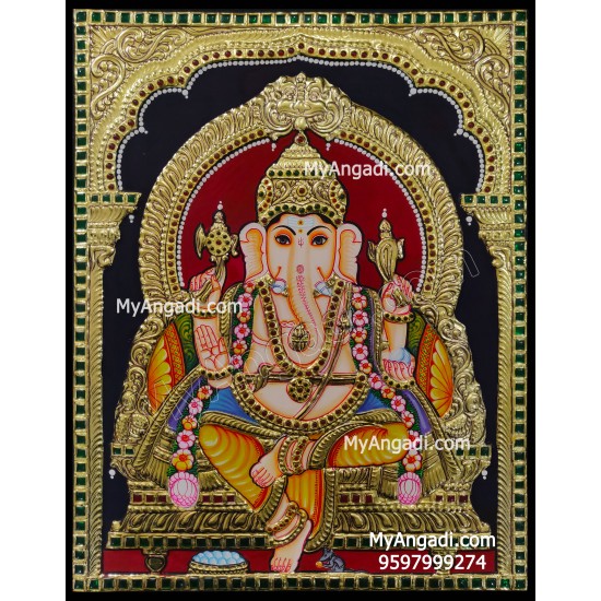 Ganesha Tanjore Painting Ganesha Tanjore Painting