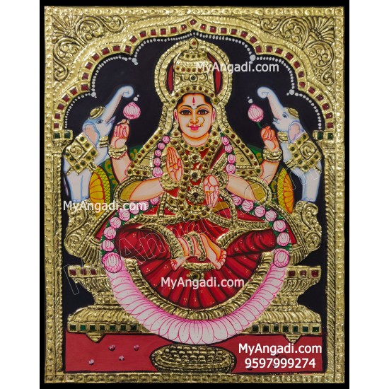 Gajalakshmi Tanjore Painting