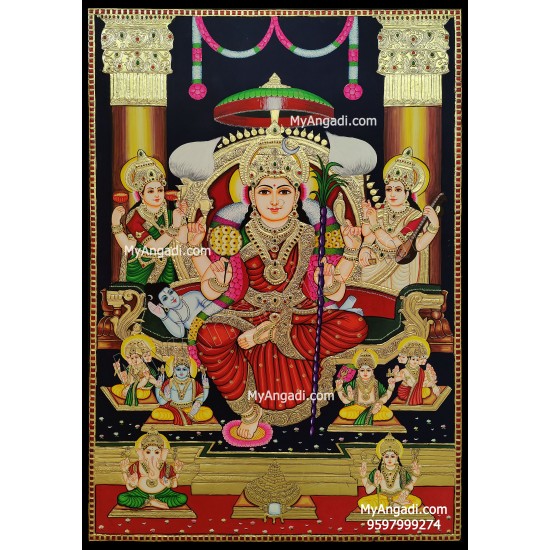Lalitha Tripura Sundari/ Raja Rajeshwari Tanjore Painting Lalitha Tripura Sundari/ Raja Rajeshwari Tanjore Painting