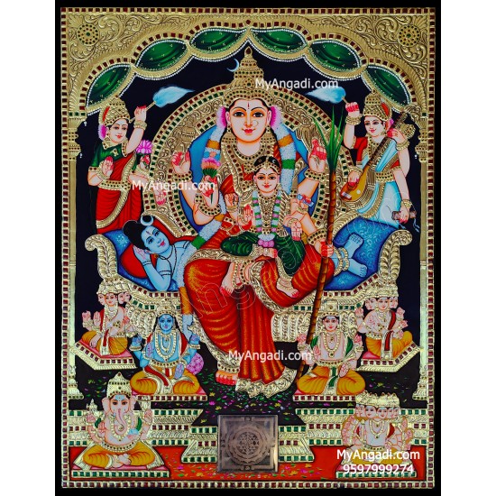 Raja Rajeshwari Tanjore Painting