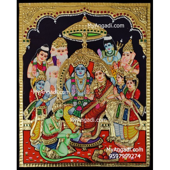 Ramar Pattabhishekam Tanjore Painting Ramar Pattabhishekam Tanjore Painting