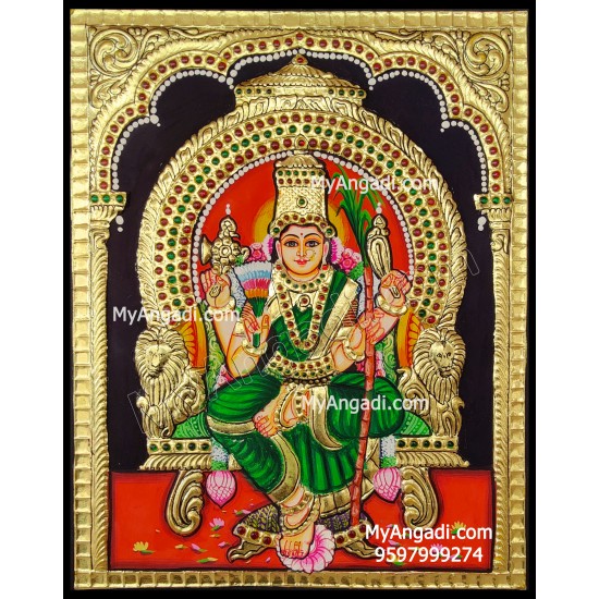 Kamatchi Amman Tanjore Painting, Amman Tanjore Painting