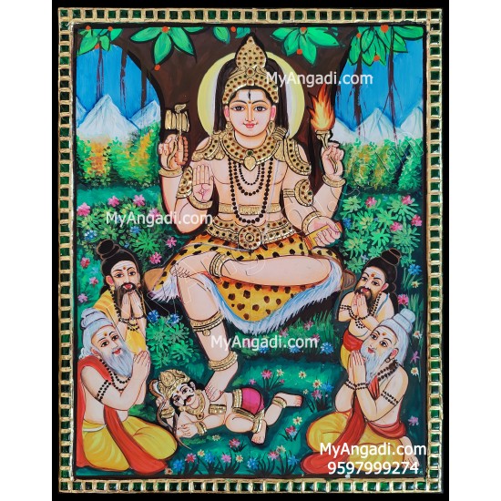 Dakshinamurthy Tanjore Painting Dakshinamurthy Tanjore Painting