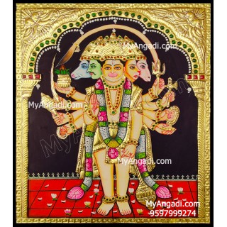 Panchamuga Hanuman Tanjore Painting