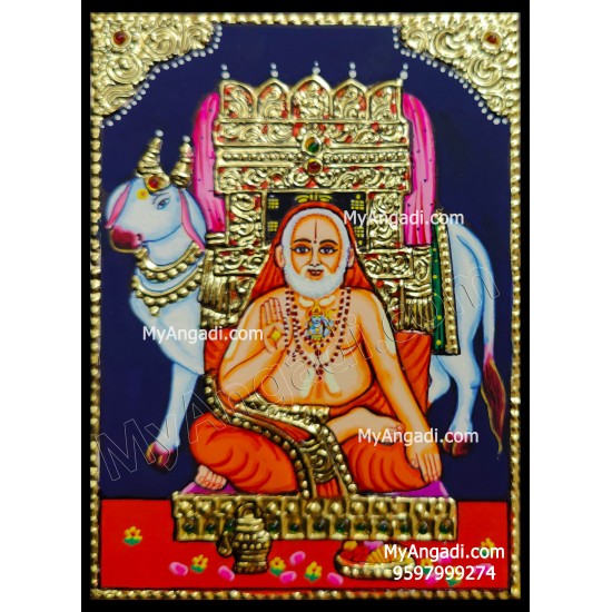 Raghavendra Small Size Tanjore Painting Raghavendra Small Size Tanjore Painting