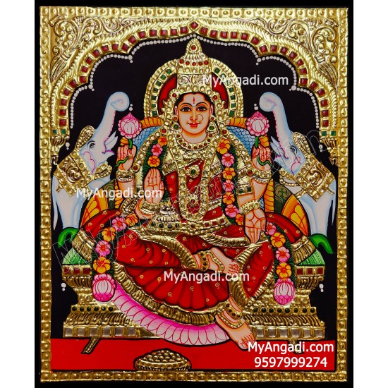 Gajalakshmi Tanjore Painting