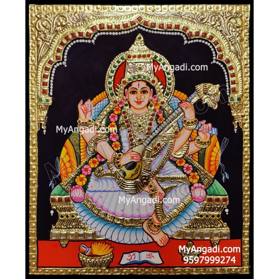 Saraswathi Tanjore Painting