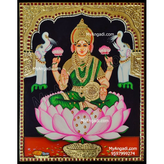 Gajalakshmi Tanjore Painting