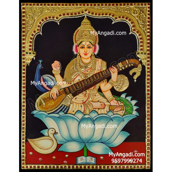 Saraswathi Tanjore Painting Saraswathi Tanjore Painting