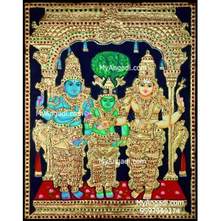 Girija Kalyanam - Shiva Parvati Kalyanam Wedding - Tanjore Painting