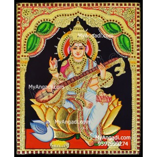 Saraswathi Tanjore Painting