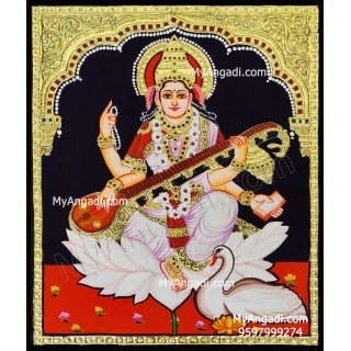 Saraswathi Tanjore Painting