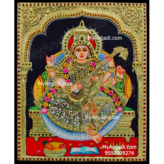 Saraswathi Tanjore Painting Saraswathi Tanjore Painting
