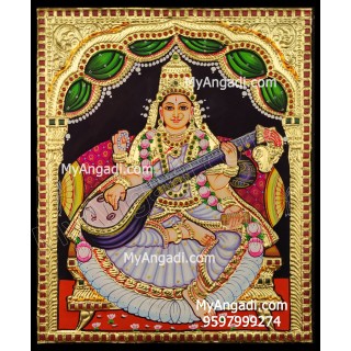 Saraswathi Tanjore Painting