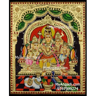 Shiva Family Tanjore Painting