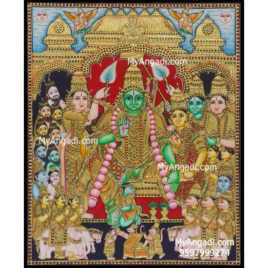 Ramar Pattabhishekam Tanjore Painting