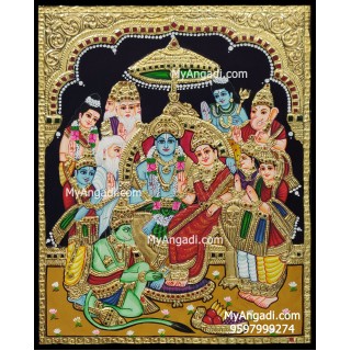 Ramar Pattabhishekam Tanjore Painting