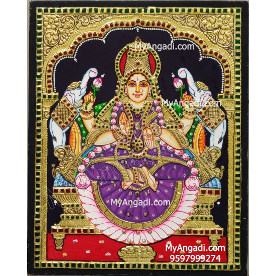 Gajalakshmi Tanjore Painting