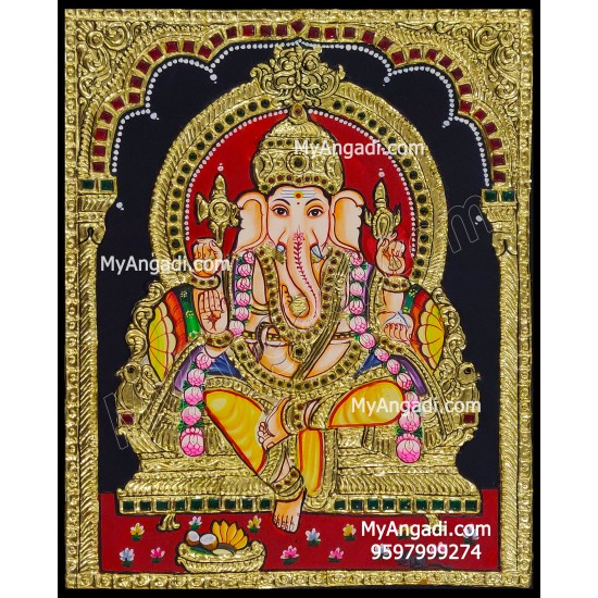 Ganesha Tanjore Painting Ganesha Tanjore Painting