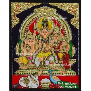 Shiva Family Tanjore Painting