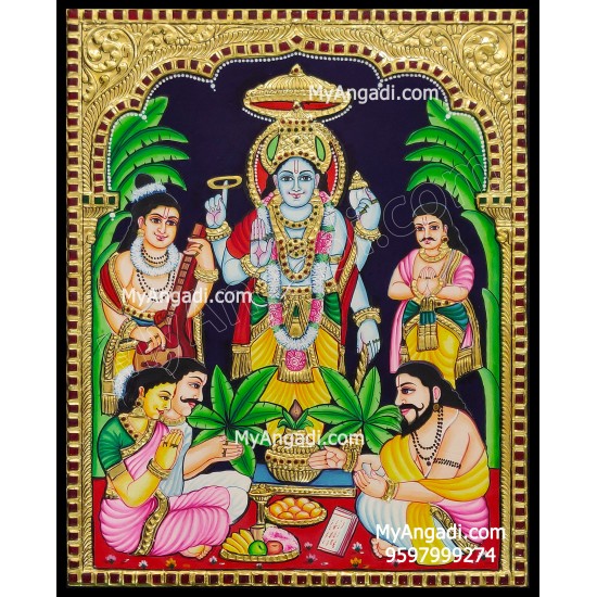 Sathya Narayana Tanjore Painting Sathya Narayana Tanjore Painting