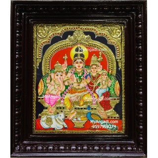 Shiva Family Tanjore Painting