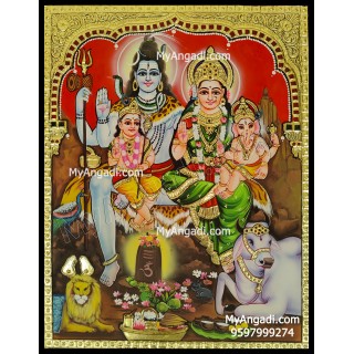 Shiva Family Tanjore Painting