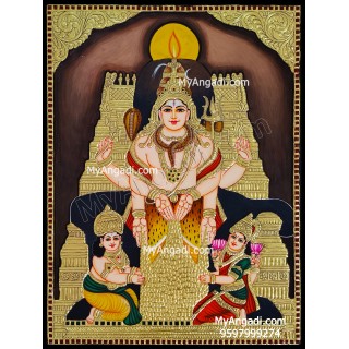 Iswarya Eswarar Lakshmi Kuberar Tanjore Painting