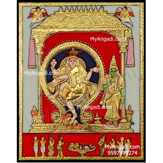 Natarajar with Sivagama sundari Tanjore Painting