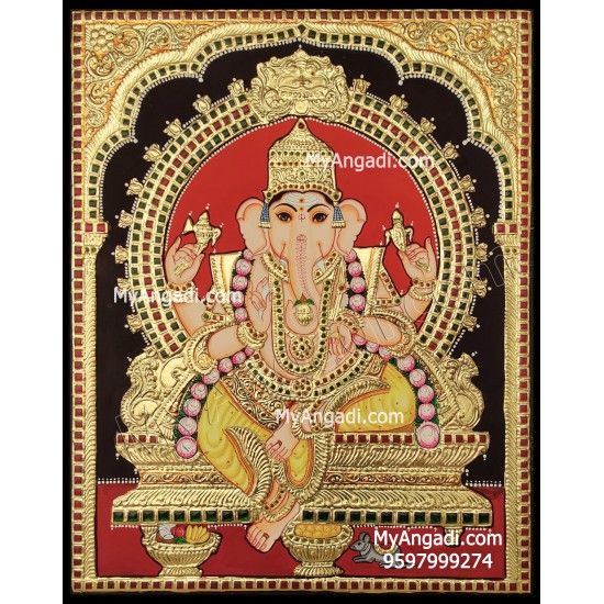 Ganesha Tanjore Painting Ganesha Tanjore Painting