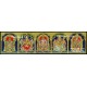Balaji, Lakshmi, Ganesha, Saraswathi and Murugan- 5 Panel Tanjore Painting