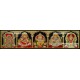 Balaji, Lakshmi, Ganesha, Saraswathi and Murugan- 5 Panel Tanjore Painting Balaji, Lakshmi, Ganesha, Saraswathi and Murugan- 5 Panel Tanjore Painting